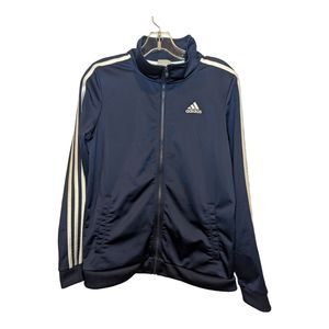 Adidas zip track jacket blue and white.  Youth size XL 18/20.
